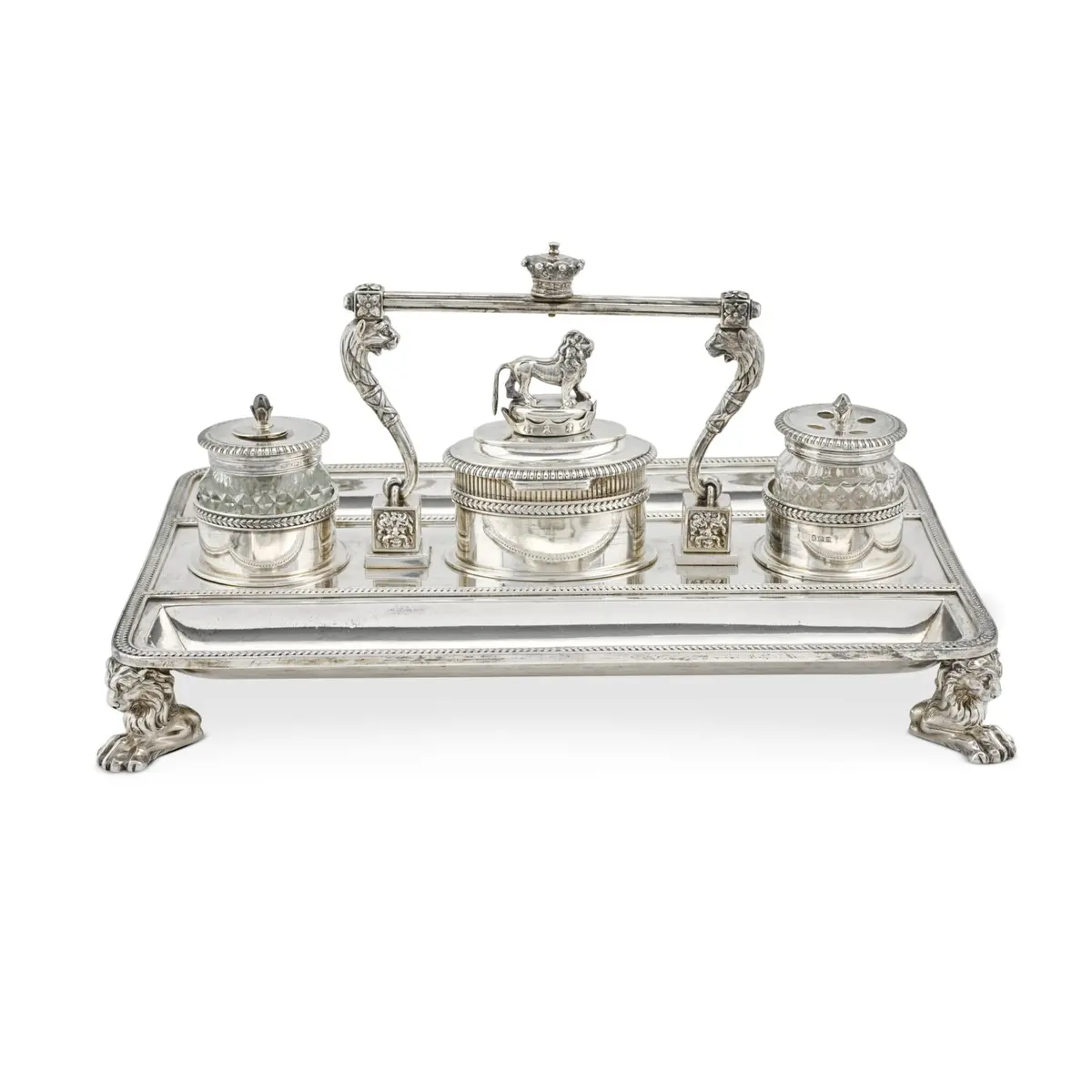 A George III silver ink stand, Paul Storr, London, 1803