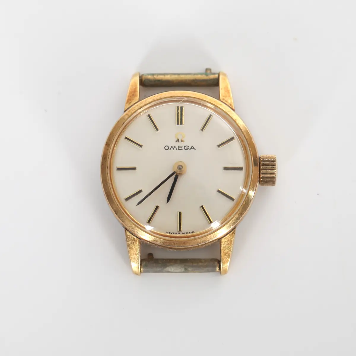 ARMBANDSUR OMEGA, Dam, manuellt, guld på stål.