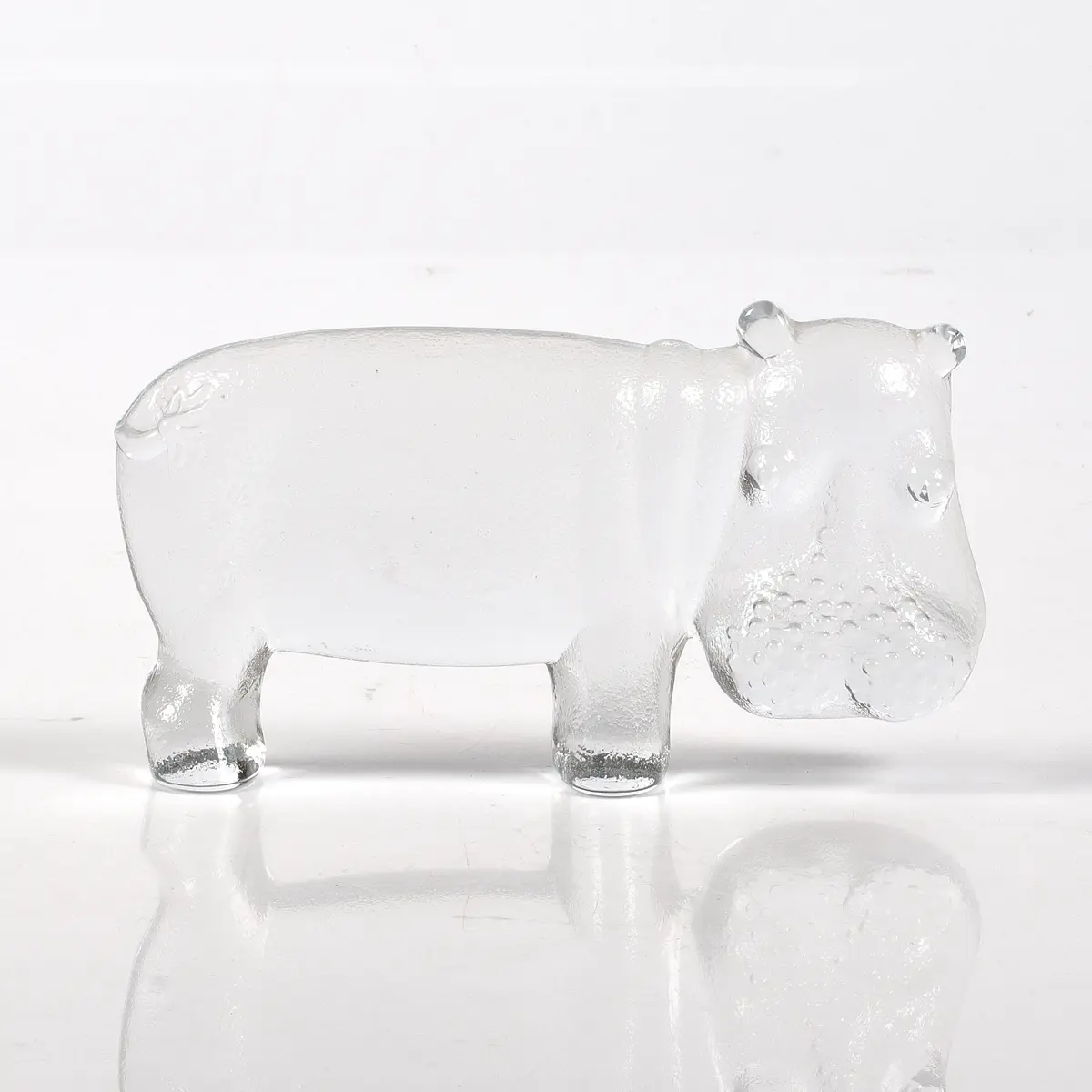 BERTIL VALLIEN. Glasskulptur, "Flodhäst", ur serien Zoo, Boda.