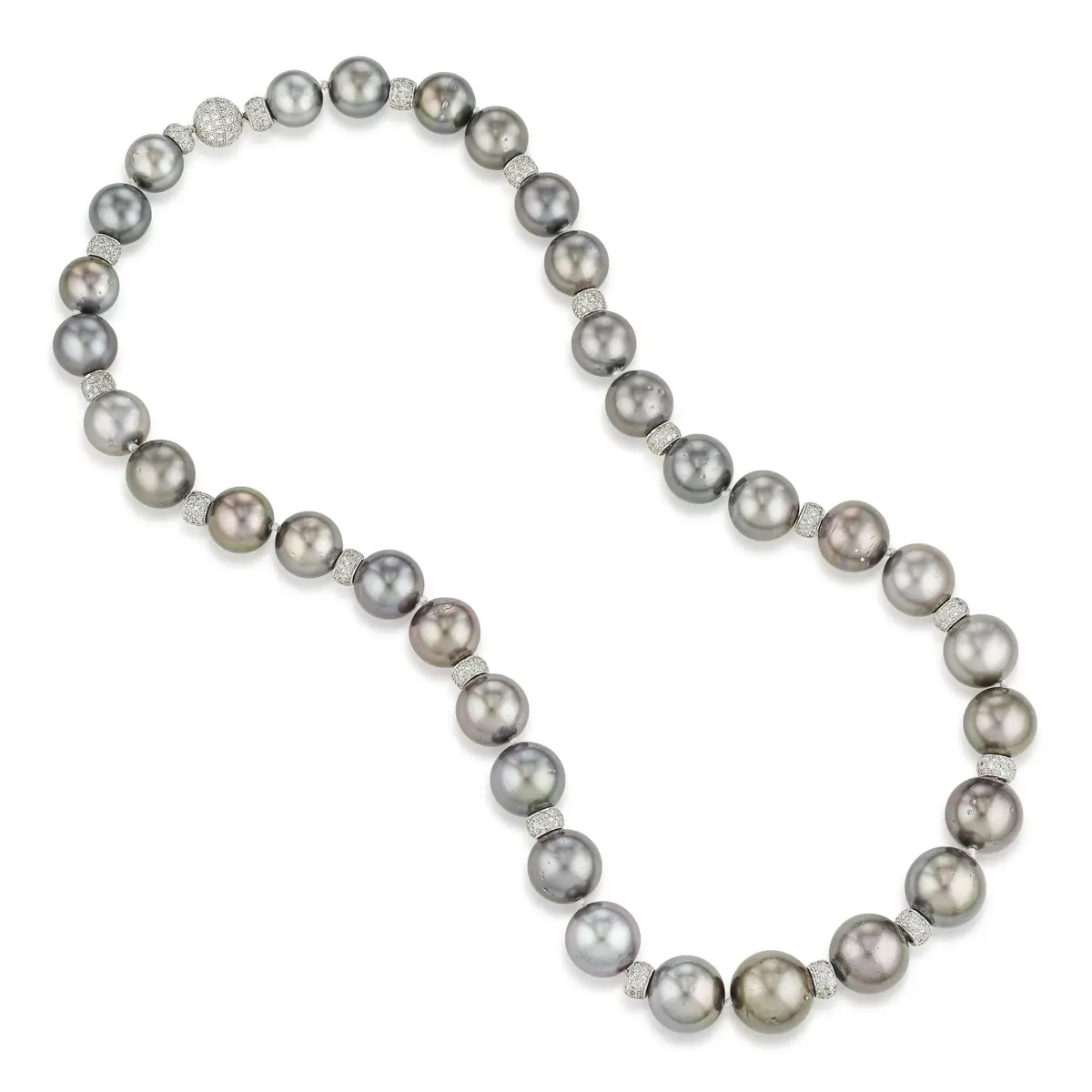 Tahitian Pearl and Diamond Necklace
