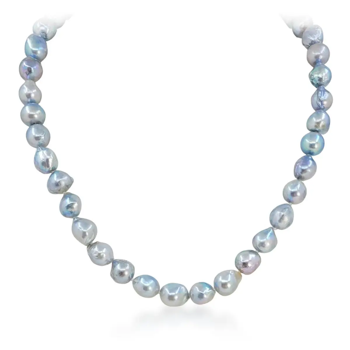 Silvery Akoya Pearl Necklace