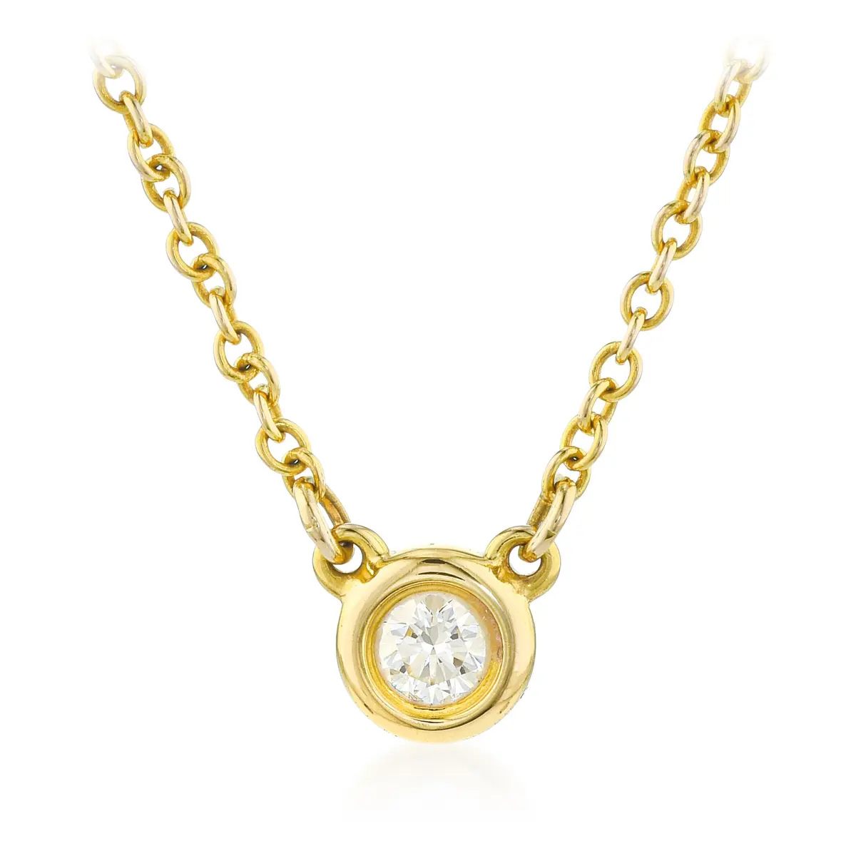 Tiffany & Co. Elsa Peretti Diamond Solitaire Pendant Necklace