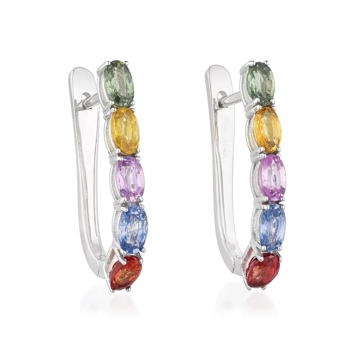Multicolor Sapphire Earrings