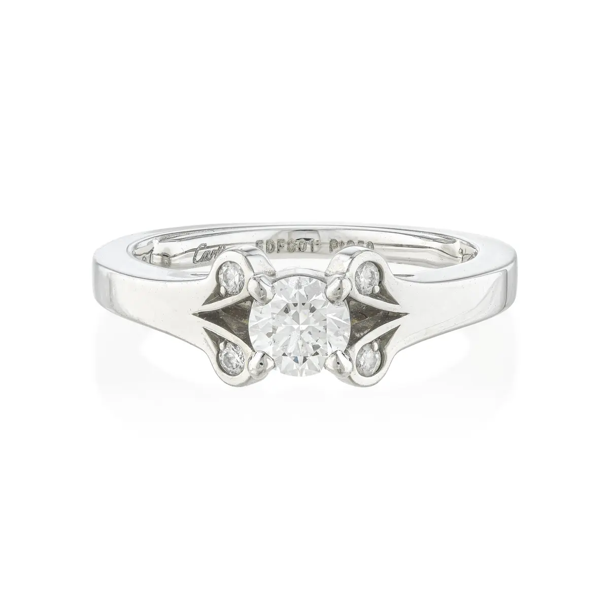 Cartier 0.22-Carat Diamond Ballerina Engagement Ring GIA Certified D/VS2