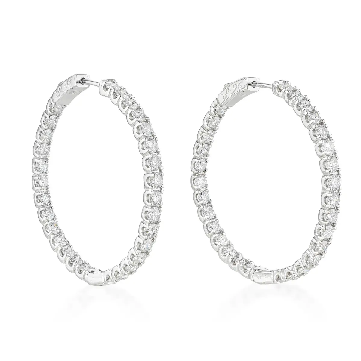 Diamond Hoop Earrings