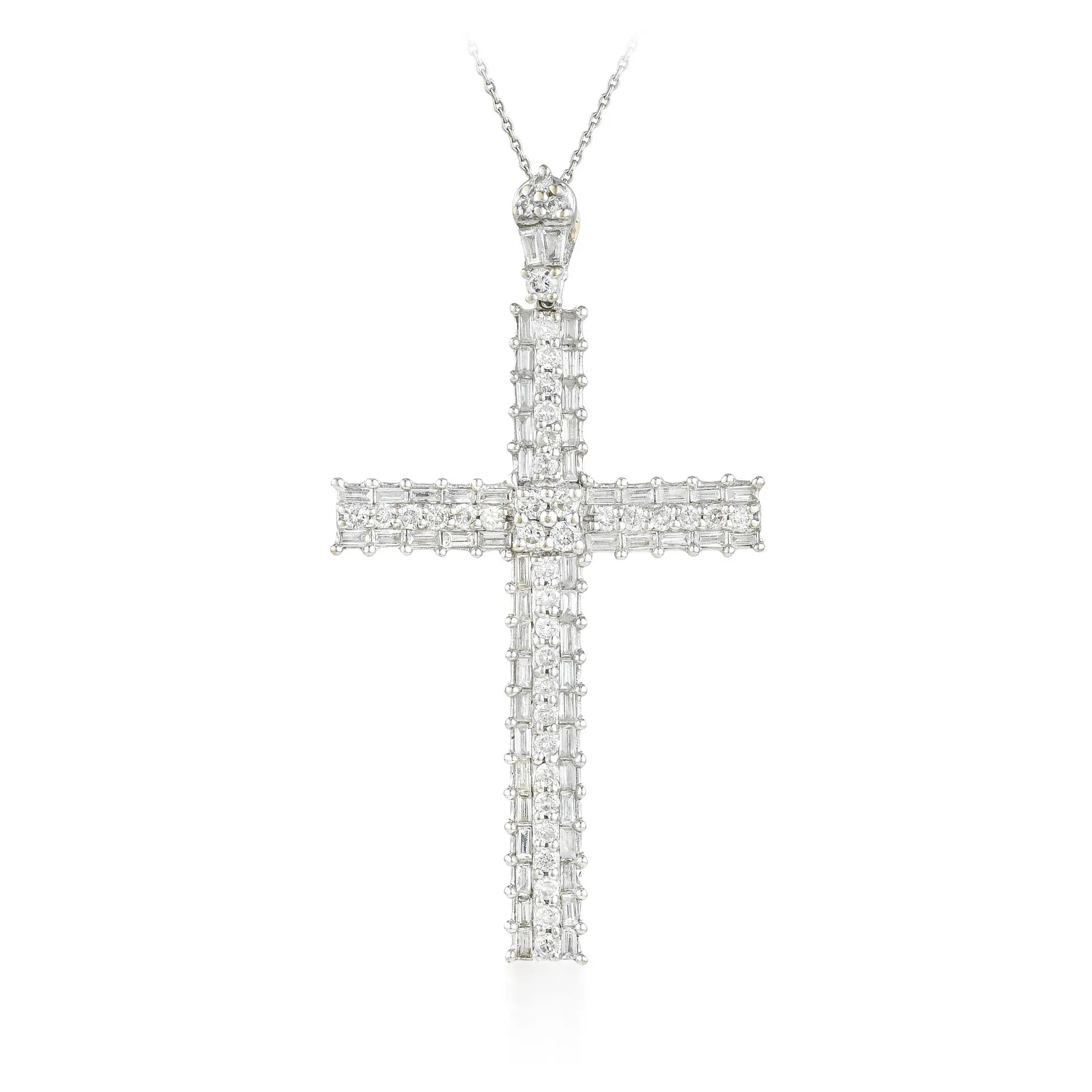 Diamond Cross Pendant Necklace