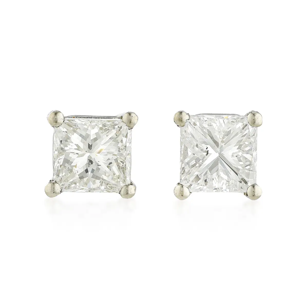 Princess Cut Diamond Stud Earrings