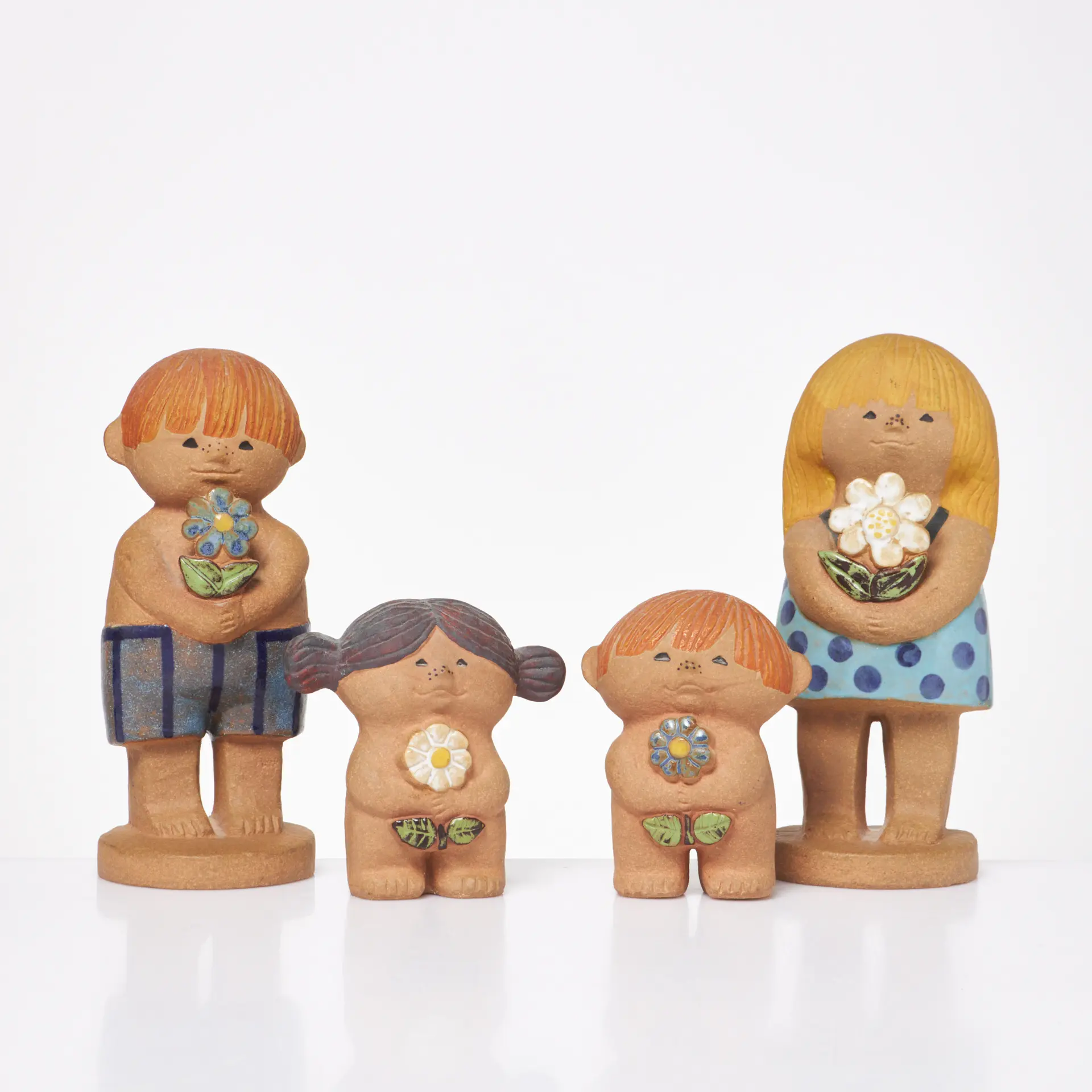 LISA LARSON. Figuriner, 4 dlr, "Adam I", "Eva I" samt "Adam II", Eva