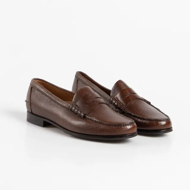 YANKO, loafer, grain, marron, 1-söm, st. 8 (42).