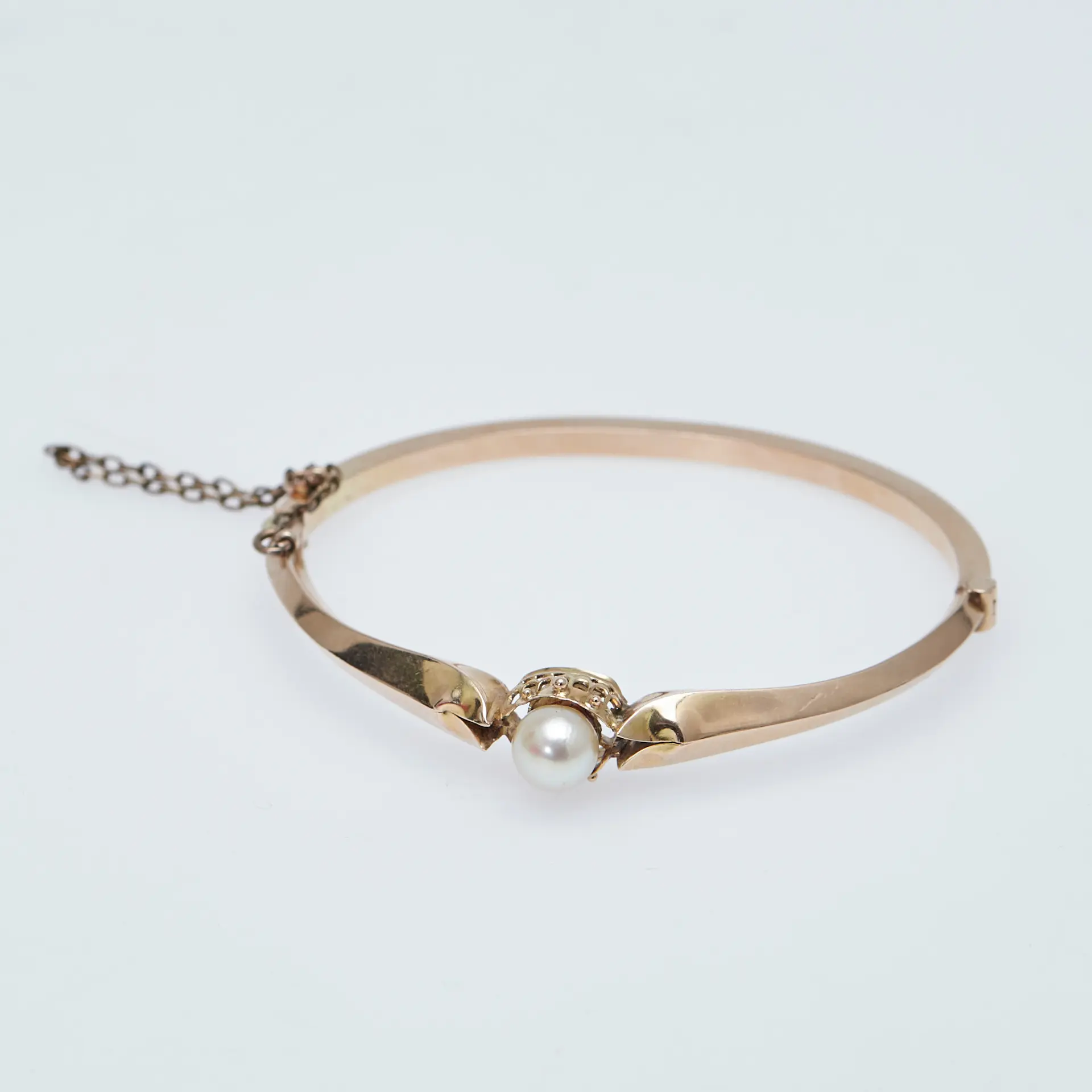 ARMREIF / ARMSPANGE, 585er Gelbgold, Akoya-Perle.