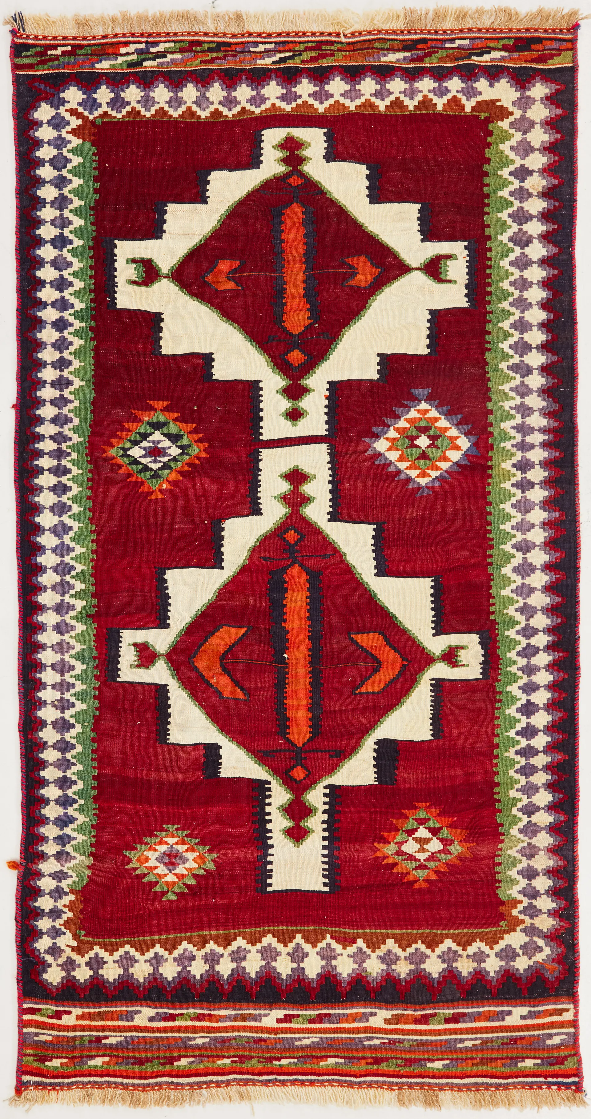 ORIENTMATTA. Kelim, Qashgai, persisk, ull, ca 228x122 cm.