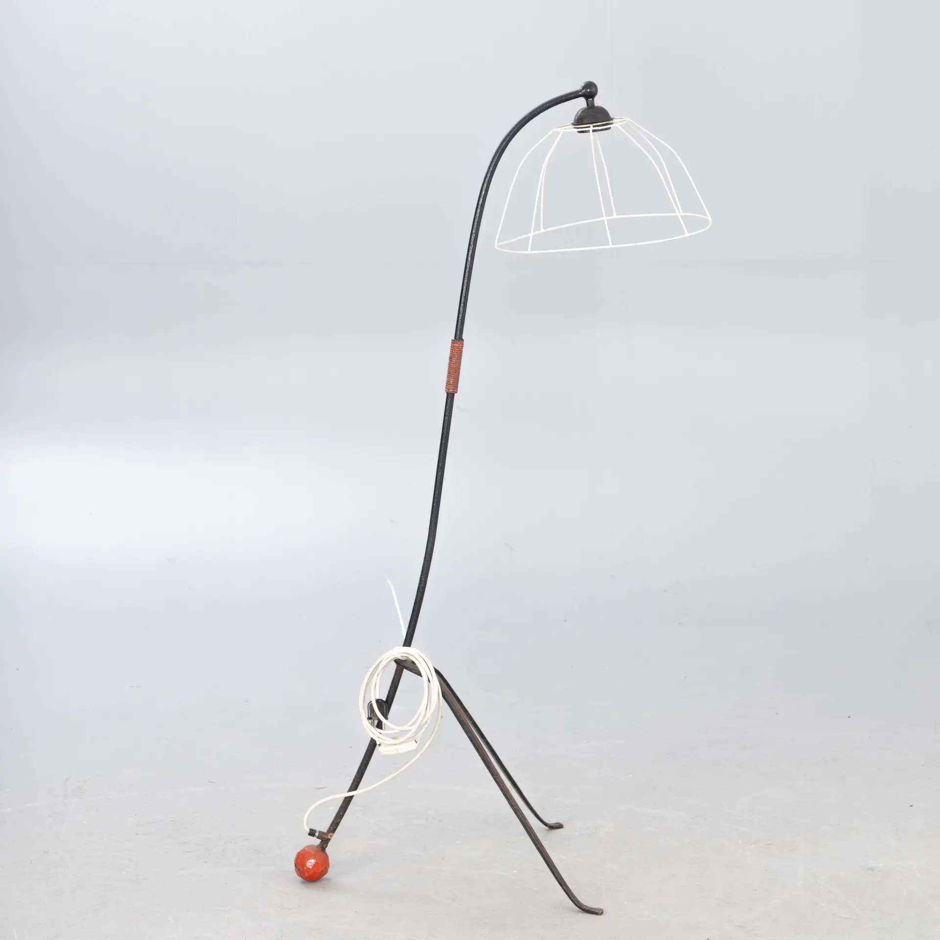 F.August Dämmich Kunstschlosserei, Stehlampe aus Schmiedeeisen, Deutschland