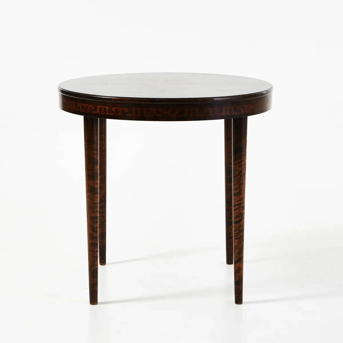 BORD, art deco, 1900-talets början, fanerad i infärgad björk, intarisadekor.