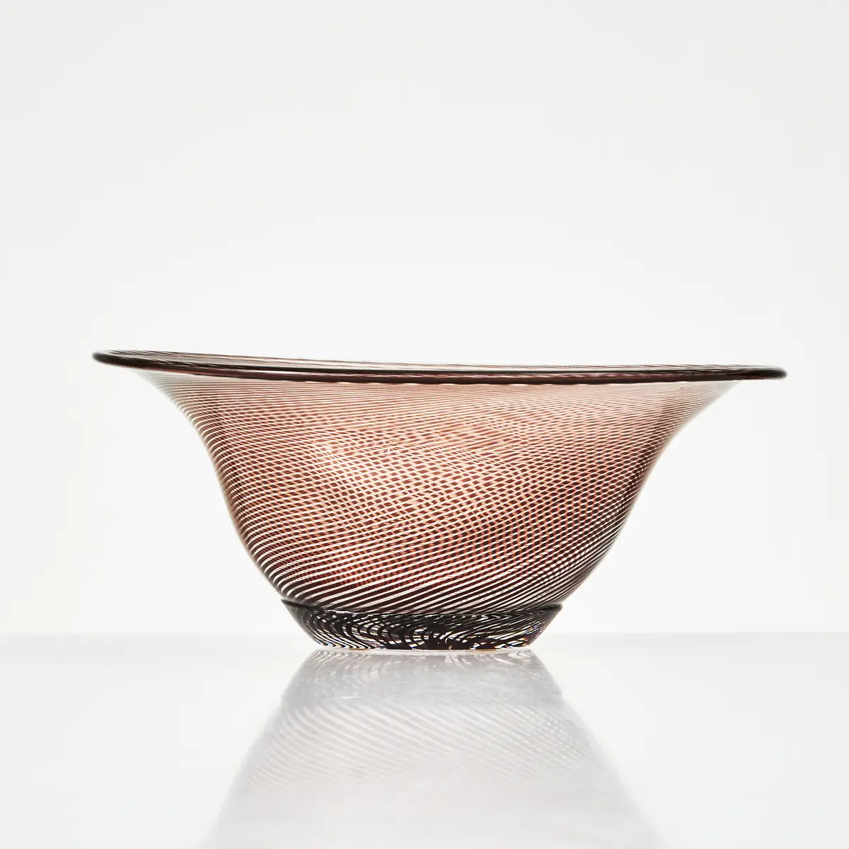 EDWARD HALD. Skål, slipgraal, glas, Orrefors, oval form, signerad
