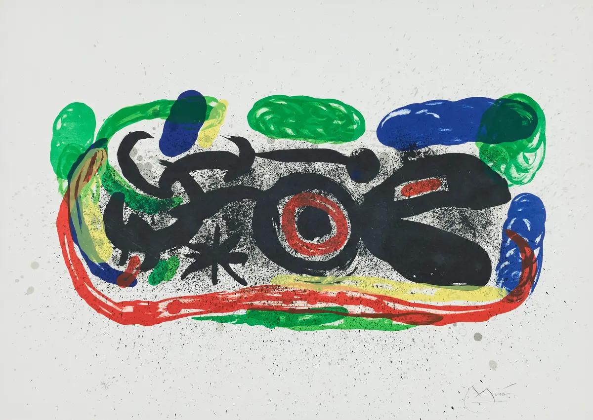 JOAN MIRÓ. "L'Oiseau Mangeant le Feu".
