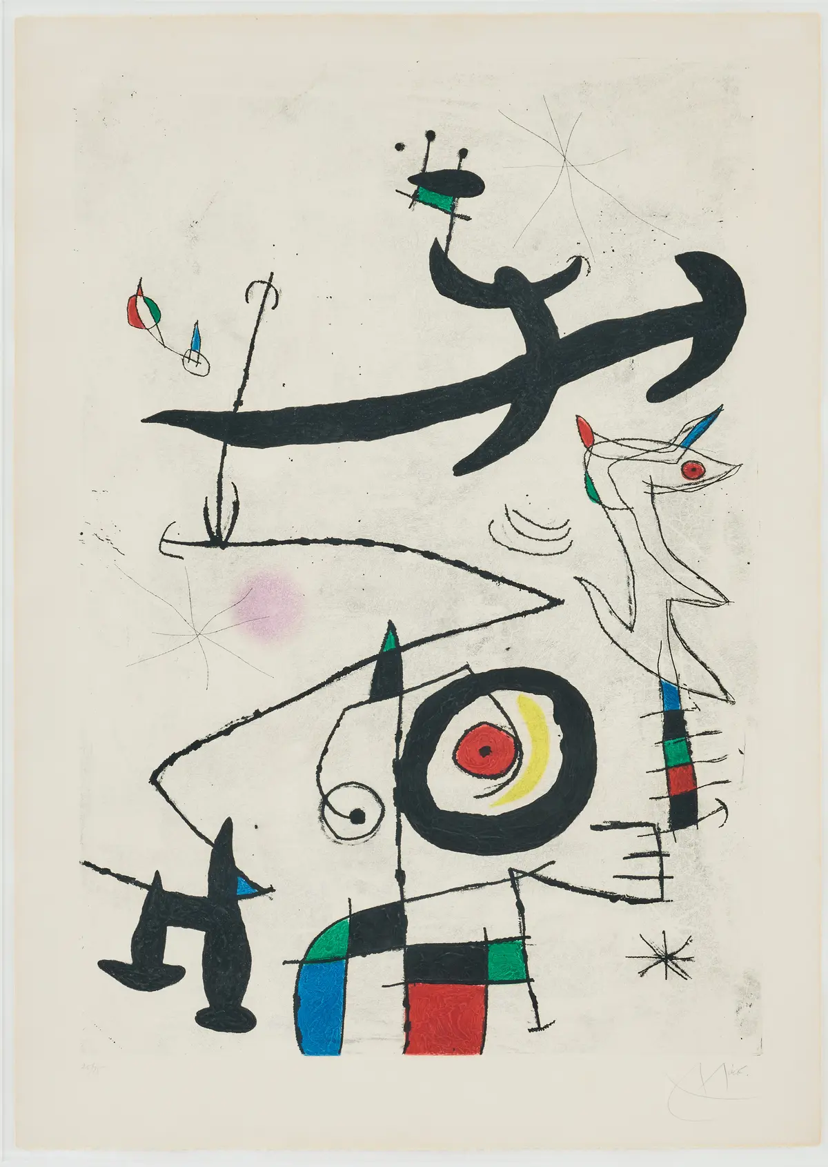 JOAN MIRÓ. "Village d’Oiseaux".