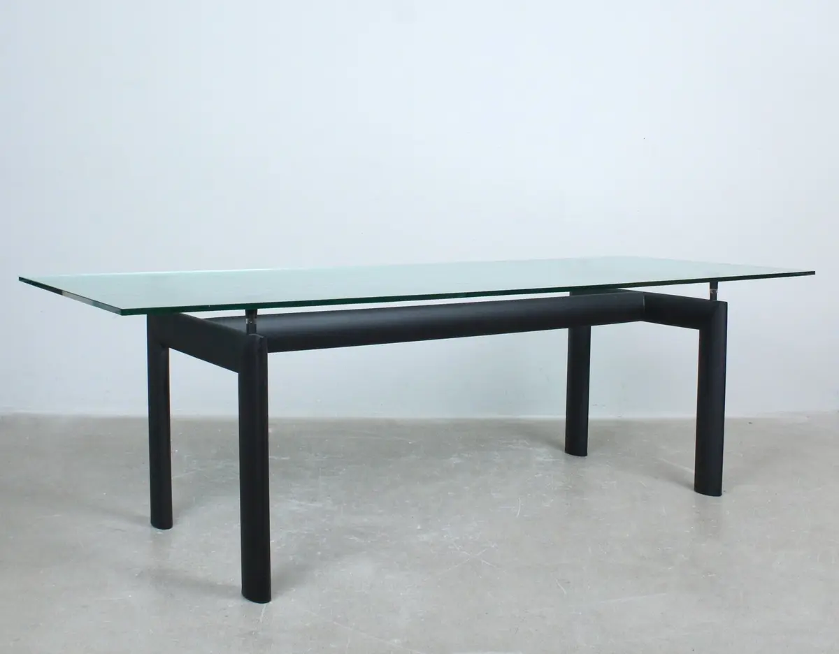 LE CORBUSIER. für Cassina, Esstisch / Tisch, Modell 'LC 6', Metallgestell
