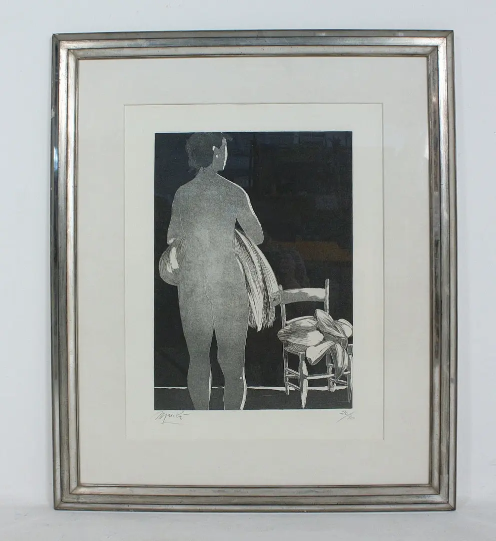 GIACOMO MANZU (1908-1991). Radierung, '' Senza titolo '', signiert
