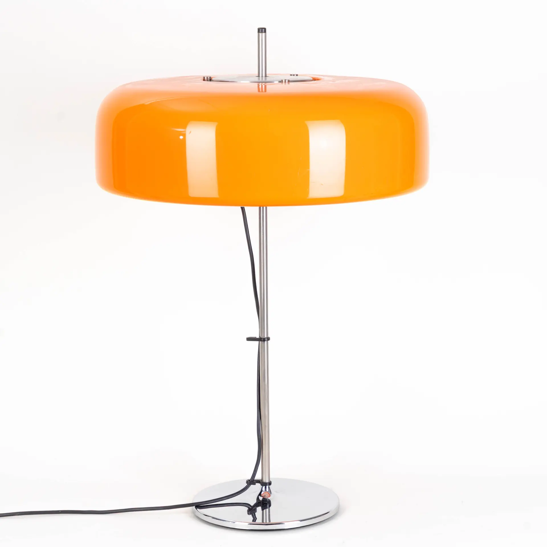 STAFF, Tischlampe mit orangenem Lampenschirm aus Acryl, Deutschland