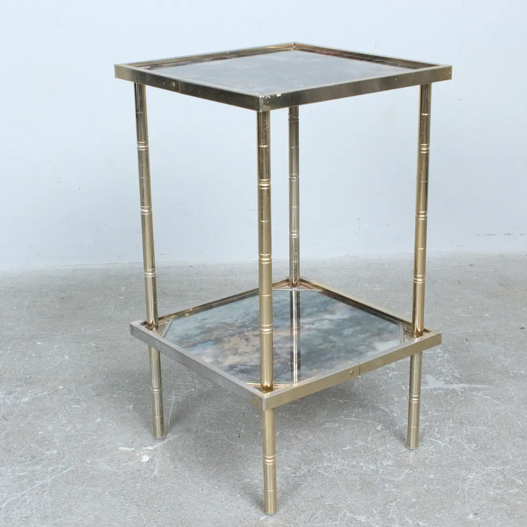 Hollywood Regency Stil '' Bamboo '' quadratscher Beistelltsich.