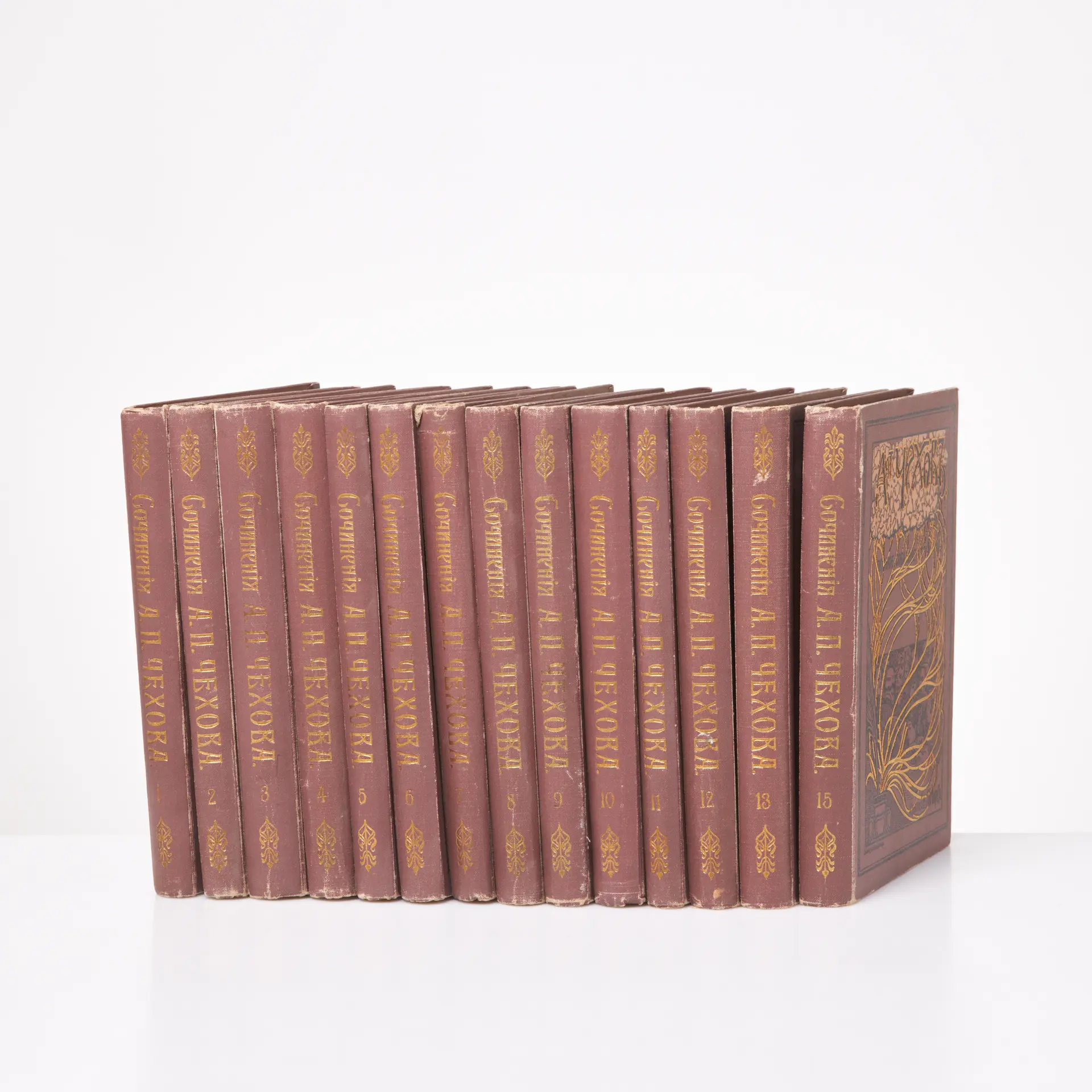 ANTON TJECHOVS SAMLADE VERK, 14 vol., kyrilliska, förlag AF Mars