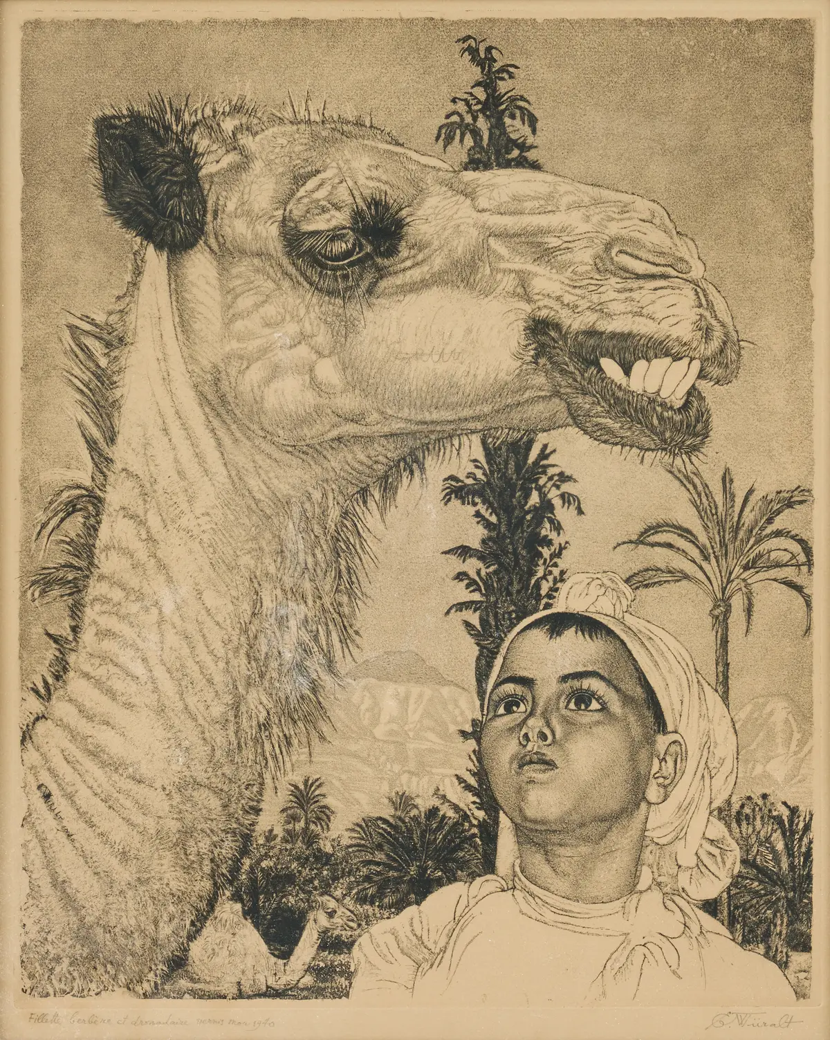 EDUARD WIIRALT. ”Berberi tüdruk kaameliga” (Berber girl with Camel).