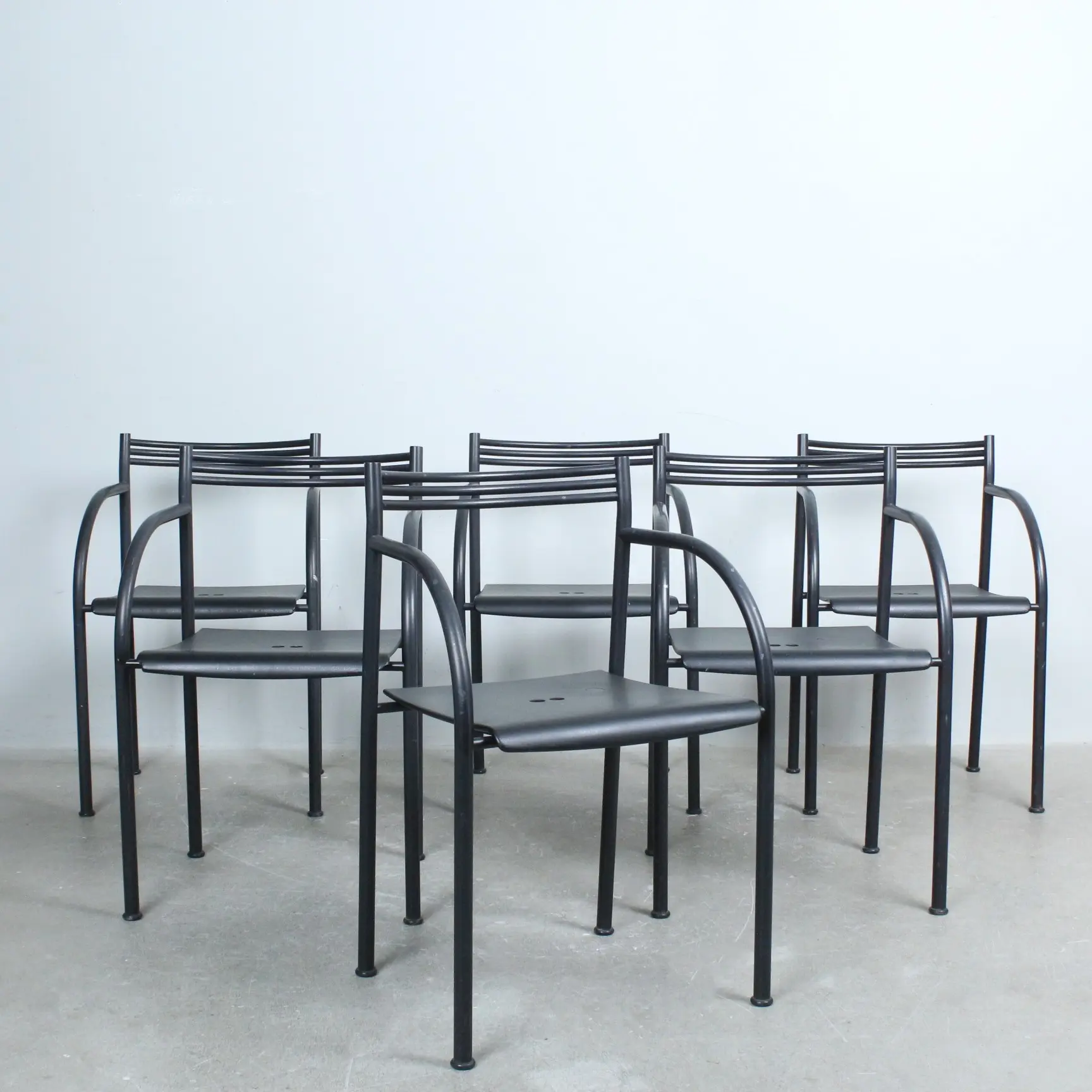 PHILIPPE STARCK. für Baleri Italia, Sechs Stühle , Modell ''Francesca