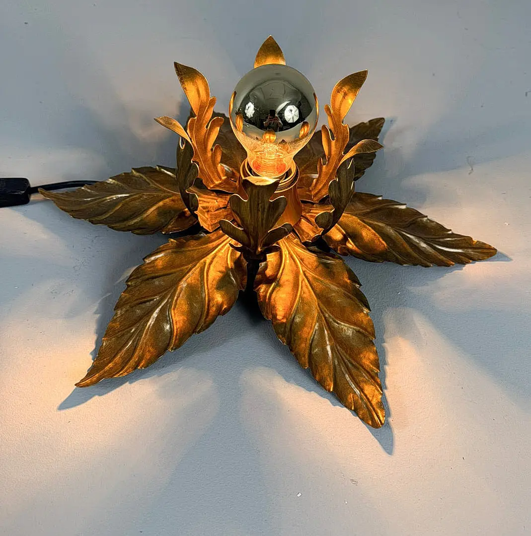 Wandlampe/Wandapplike von Hans Kögl, Hollywood Regency, 1970er Jahre, Italien.