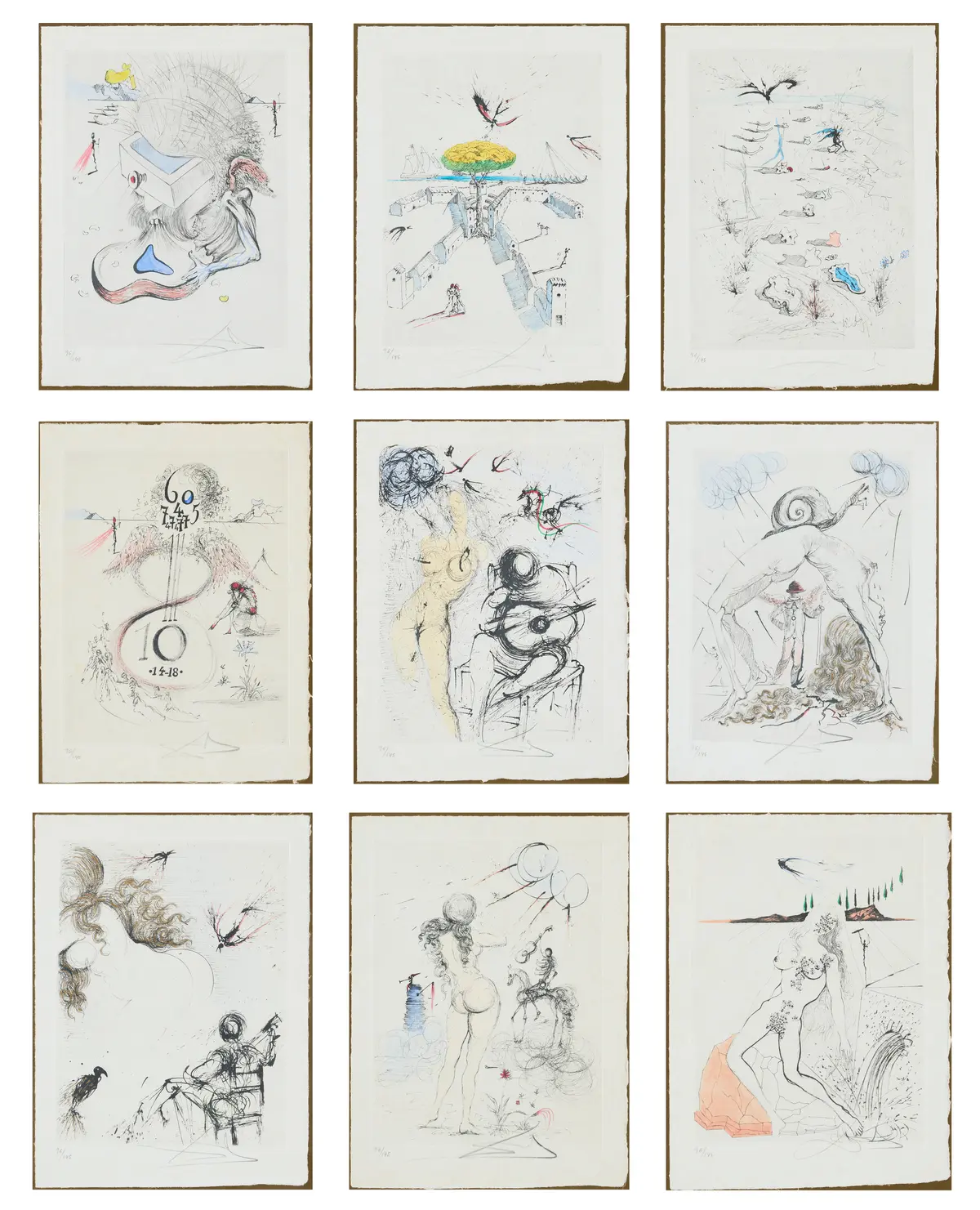 SALVADOR DALÍ. "Poèmes secrets d'Apollinaire".
