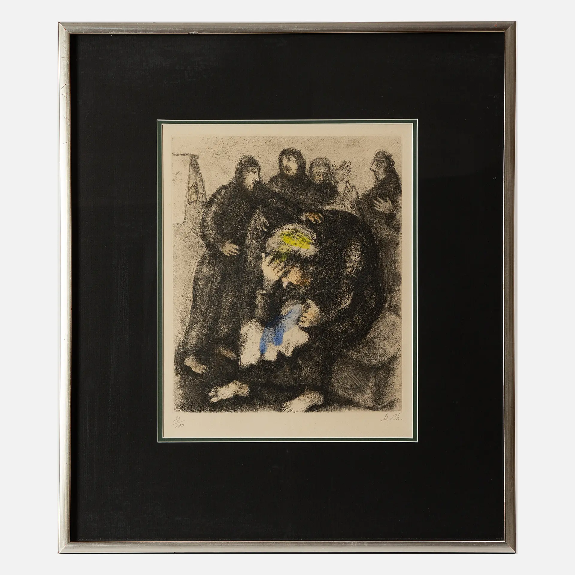 MARC CHAGALL. "Jacob pleurant Joseph", ur sviten "La Bible".