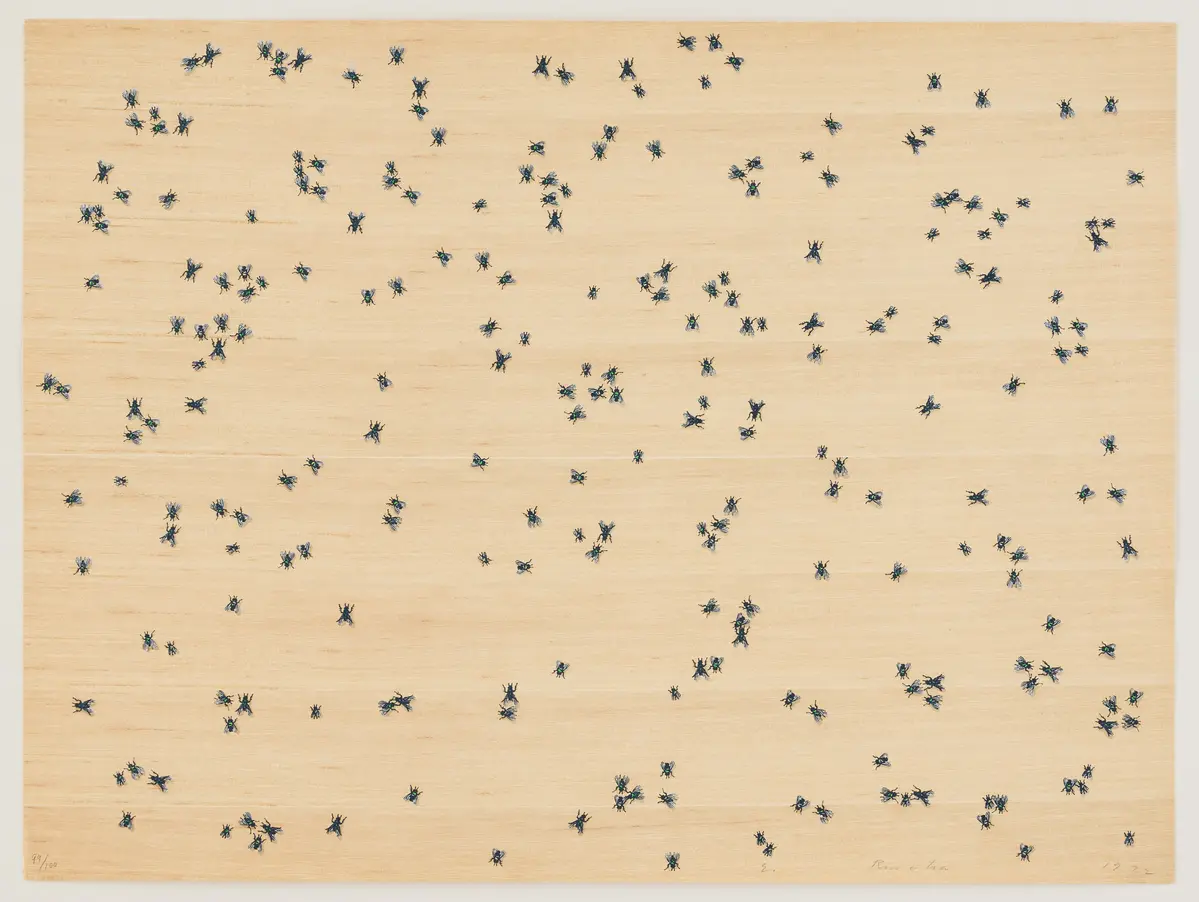 ED RUSCHA. "Flies" from Insects Portfolio.