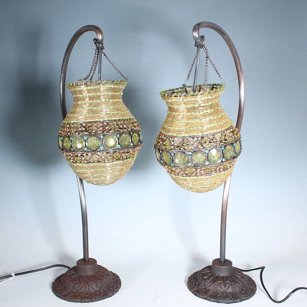 Paar orientalische Tischlampen.