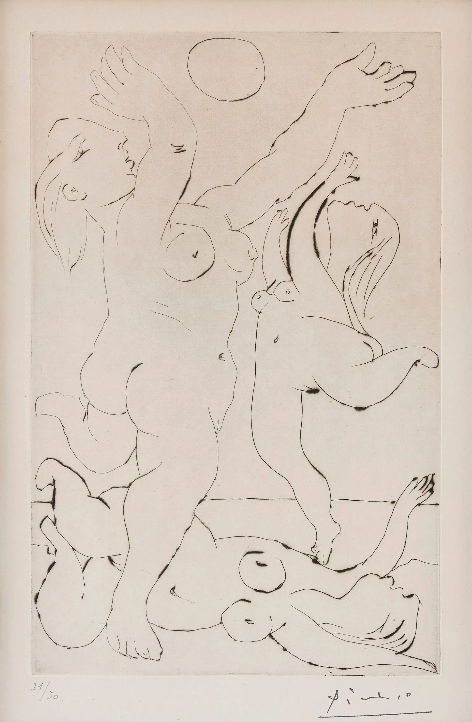 PABLO PICASSO. "Jeu sur la Plage".