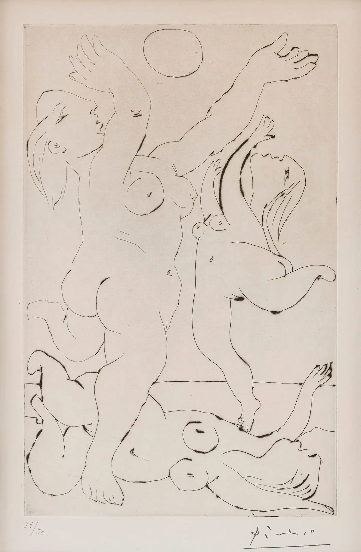 PABLO PICASSO. "Jeu sur la Plage".