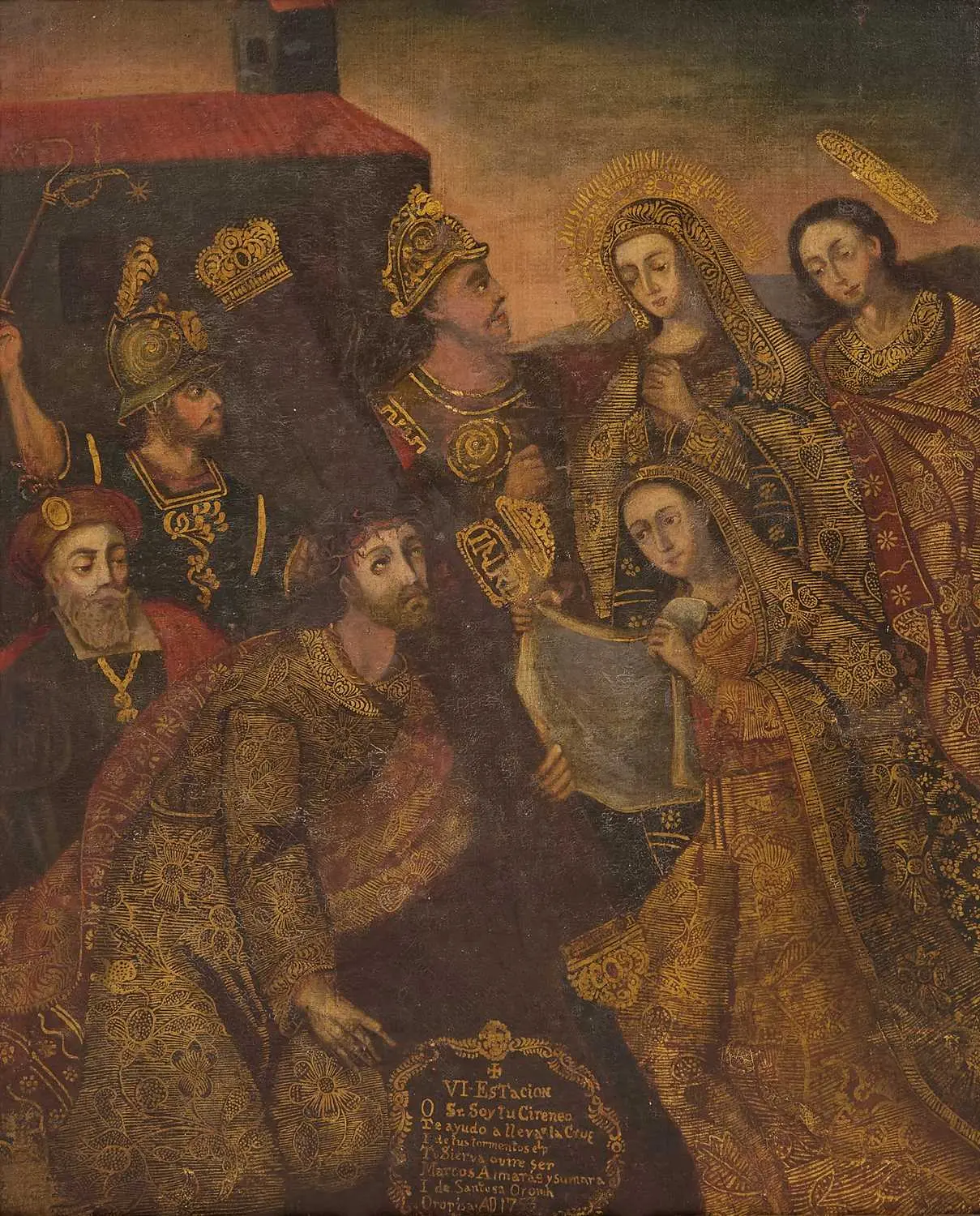 South American School, 18th century The Sixth Station of the Cross:
