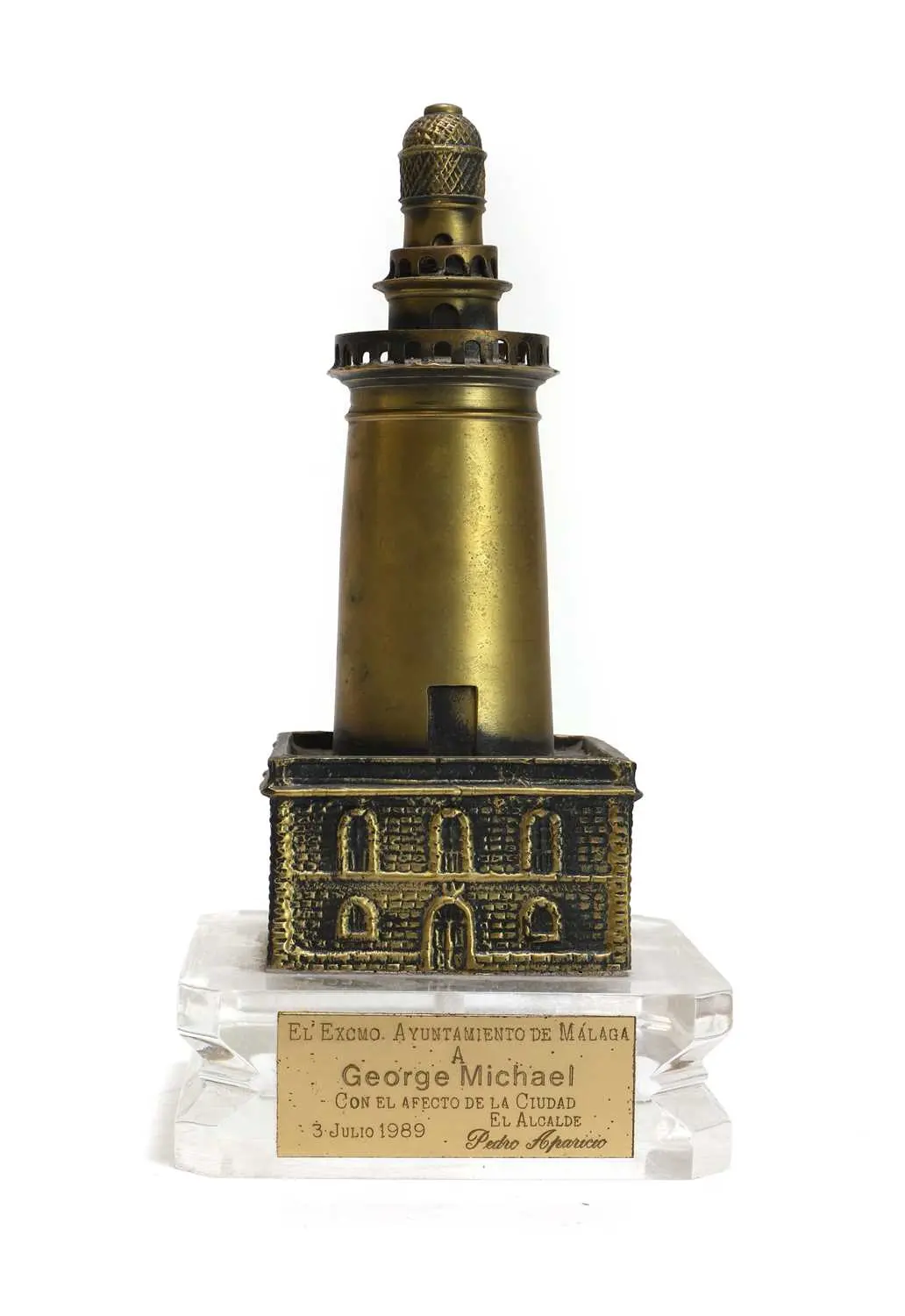 An award from Malaga City Council to George Michael in the form of
