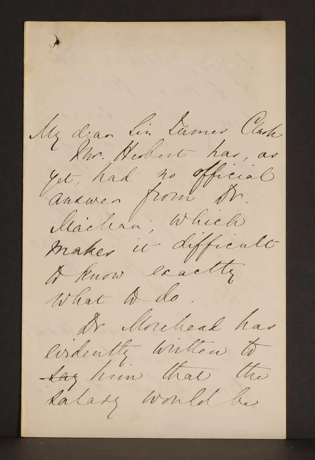 Florence NIGHTINGALE- Autograph Letter SIGNED (To Sir James Clark). 3 pages.
