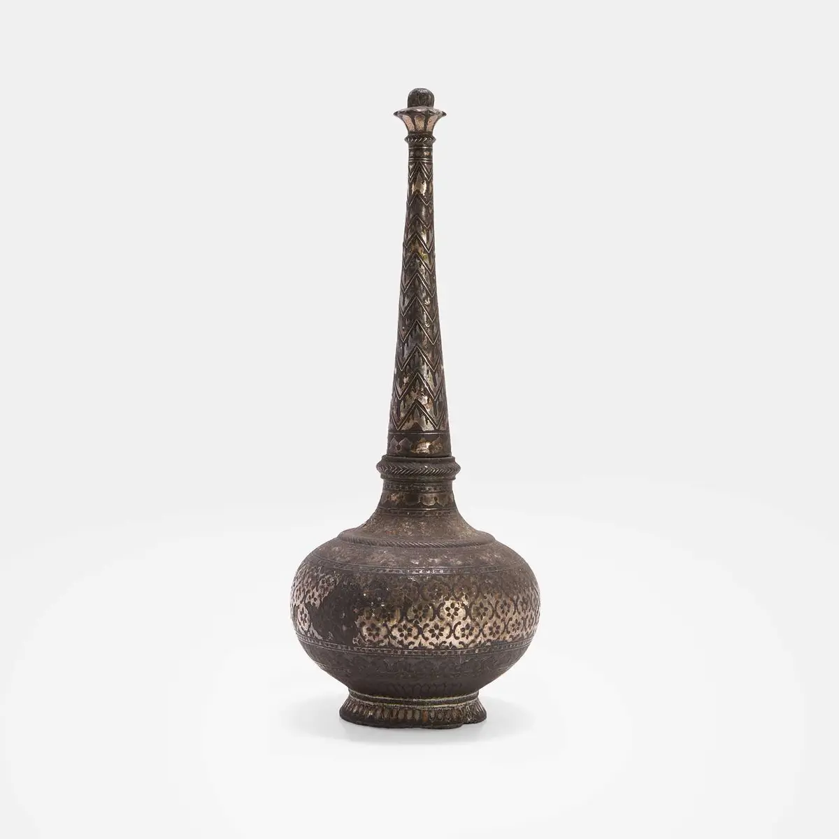 An Indian Bidri rosewater sprinkler late 19th century, Eastern India, Bihar