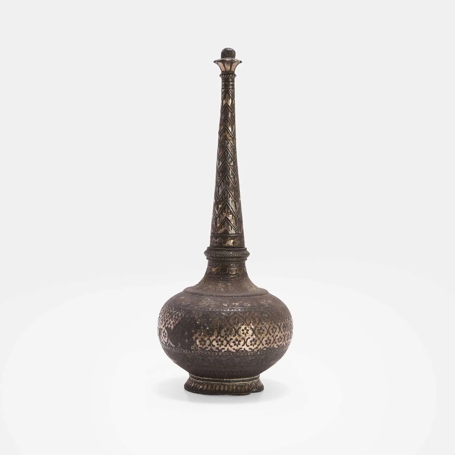 An Indian Bidri rosewater sprinkler late 19th century, Eastern India, Bihar