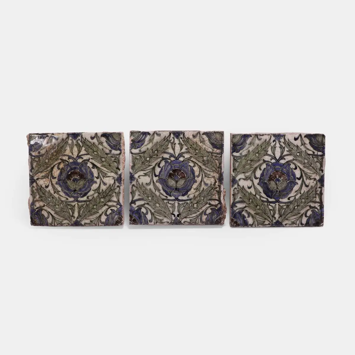 Candy & Co. Ltd a group of six Arts and Crafts 'The Devon Fire' tiles