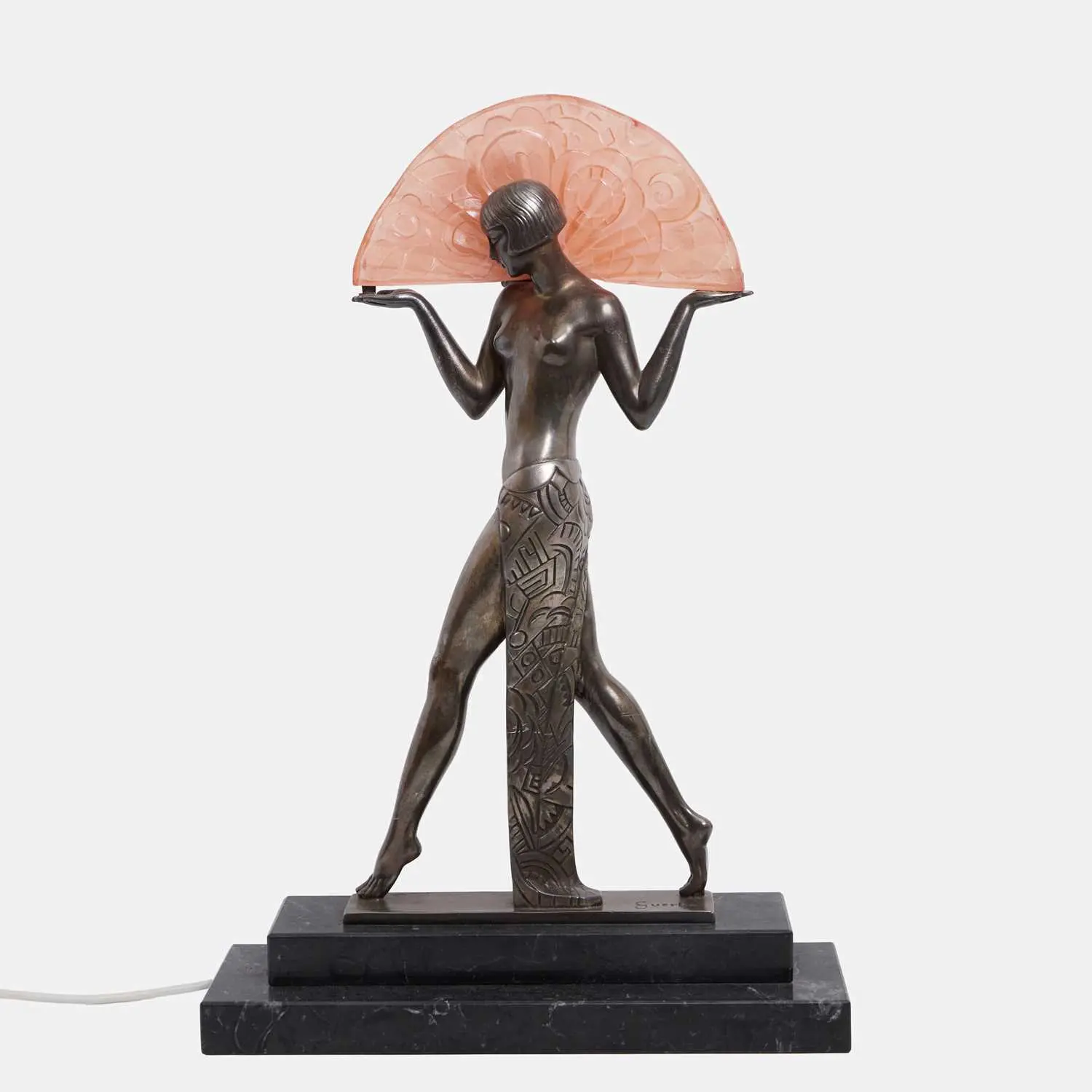 Raymonde Guerbe (French, 1894-1995) 'Espana', an Art Deco cast spelter