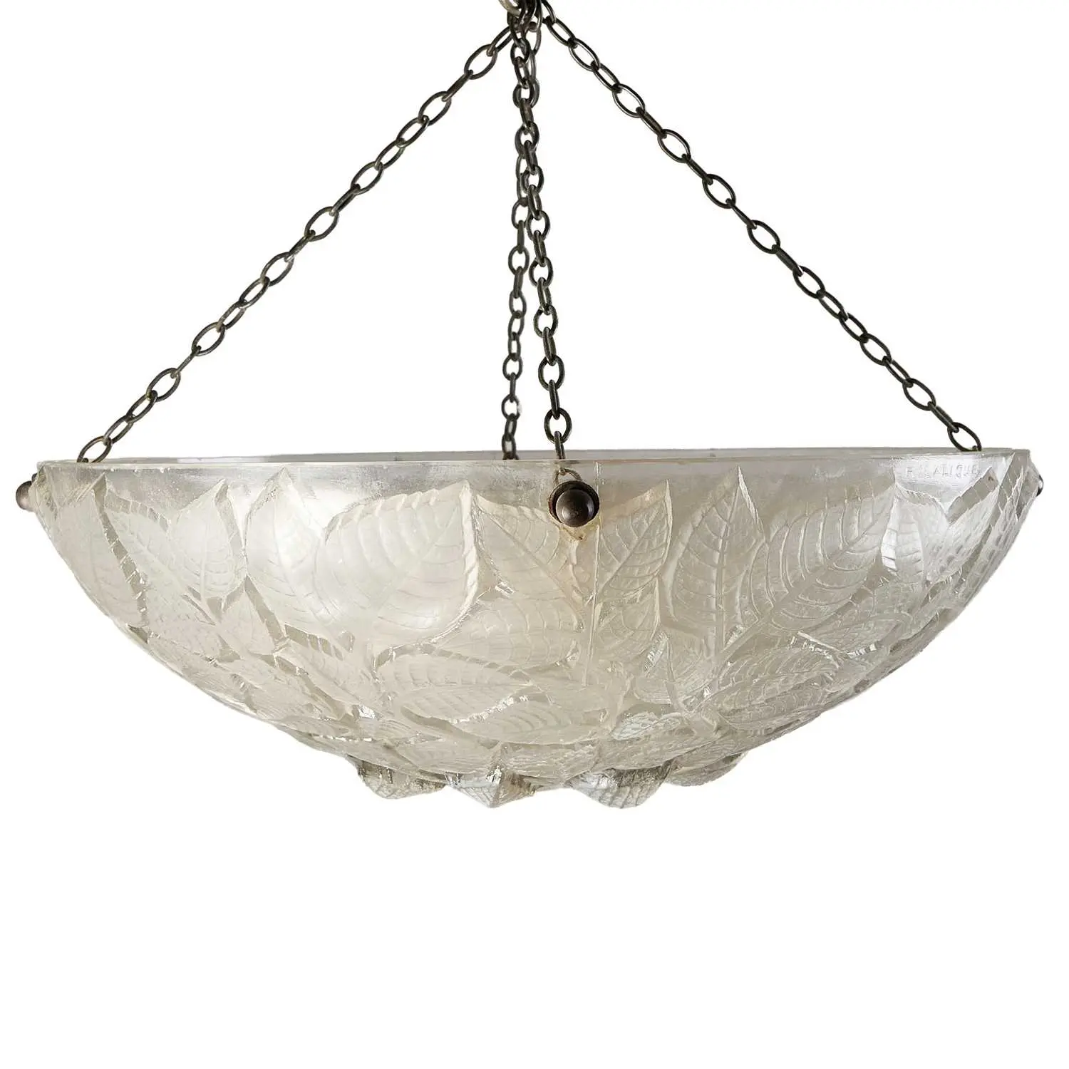 René Lalique (French, 1860-1945) a 'Charmes' plafonnier, No. 2458