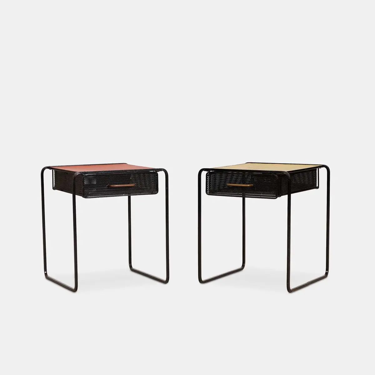 Mathieu Matégot (Hungarian-French, 1910-2001) a pair of side tables