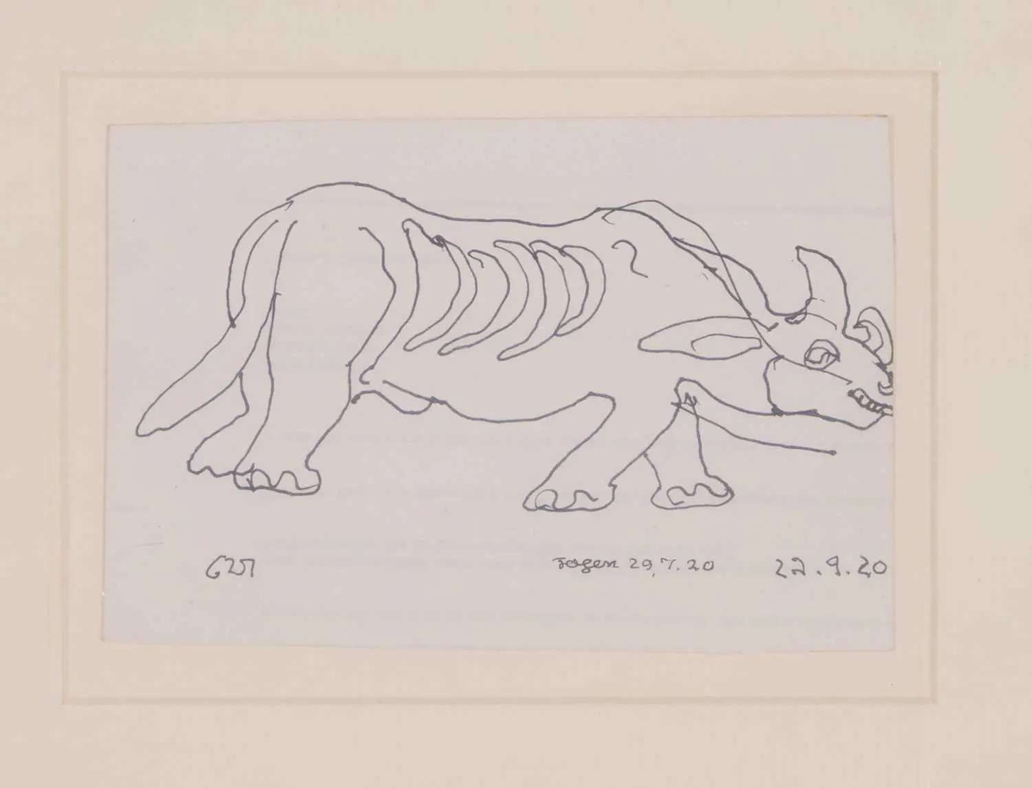Jogen Chowdhury (Indian, b.1939) 'Rhino'