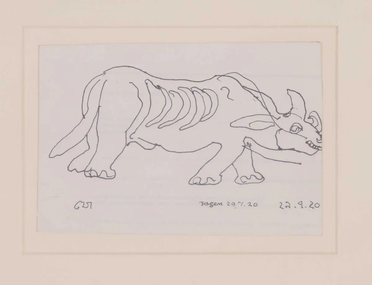Jogen Chowdhury (Indian, b.1939) 'Rhino'