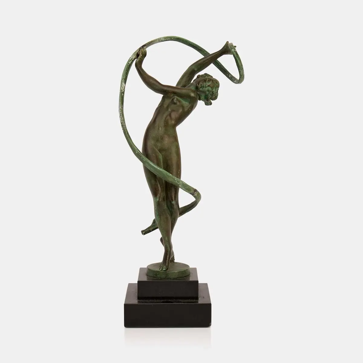 ▲ Pierre Le Faguays (French, 1892-1962) a 'Tourbillon' spelter sculpture