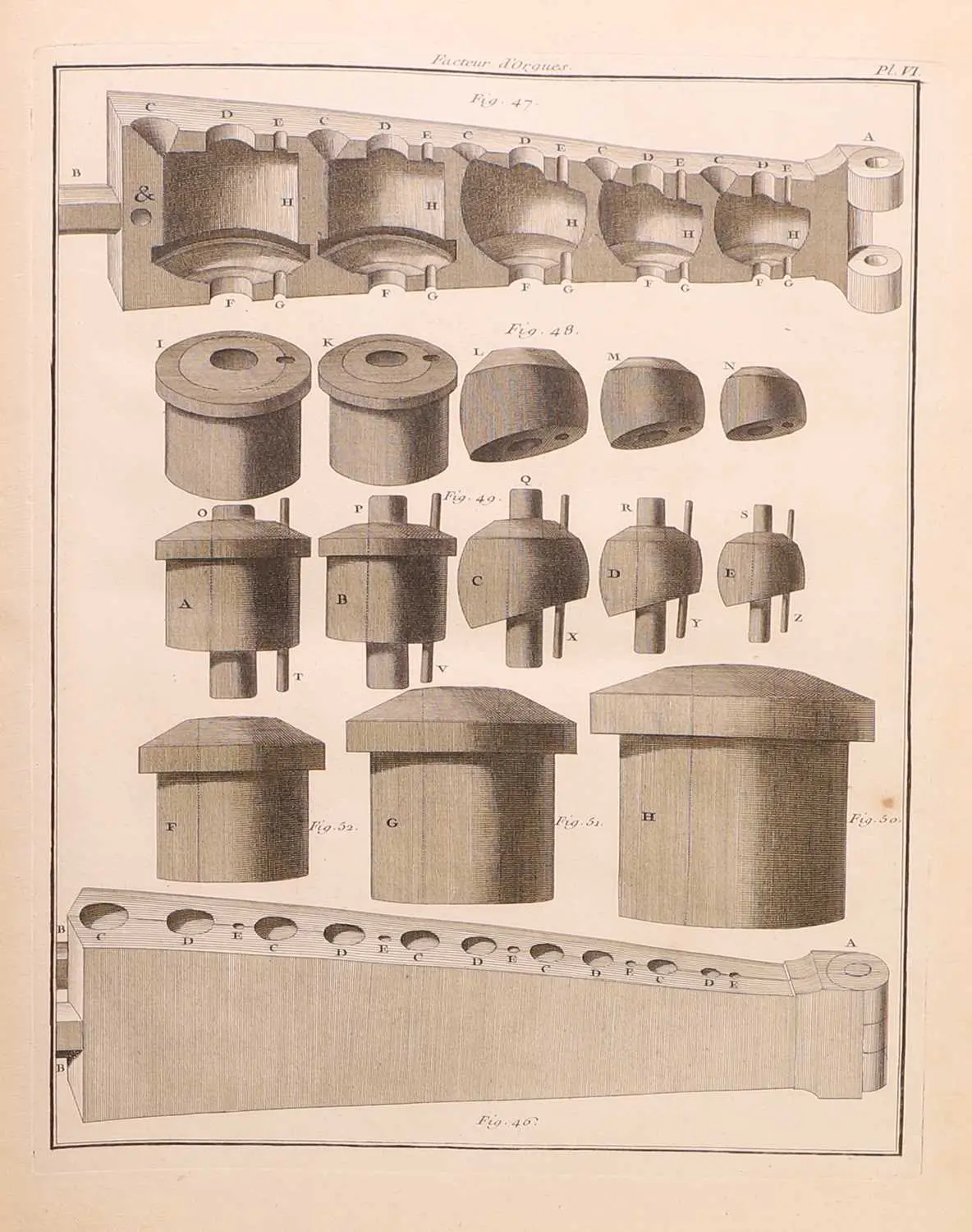 BÉDOS de CELLES, François: L'ART DU FACTEUR D'ORGUES. Four parts in one vol.