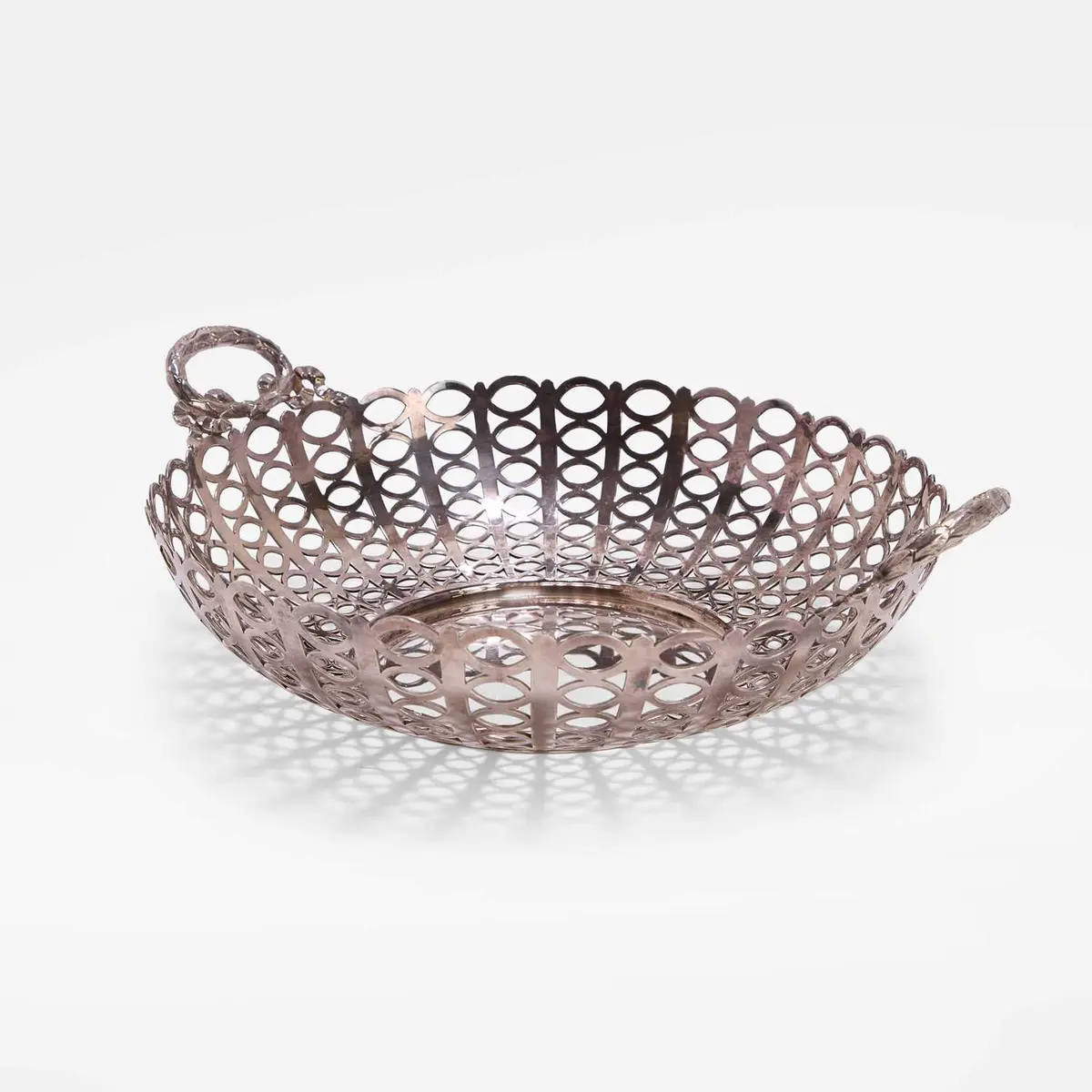 A silver twin-handled basket by James Deakin & Sons (John & William