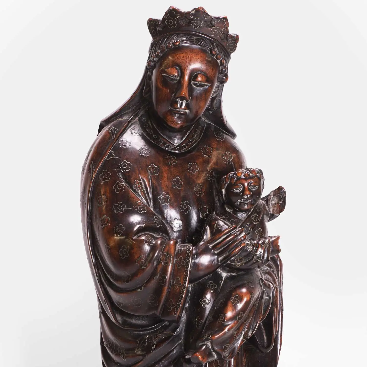 A Chinese wood figure 19th century