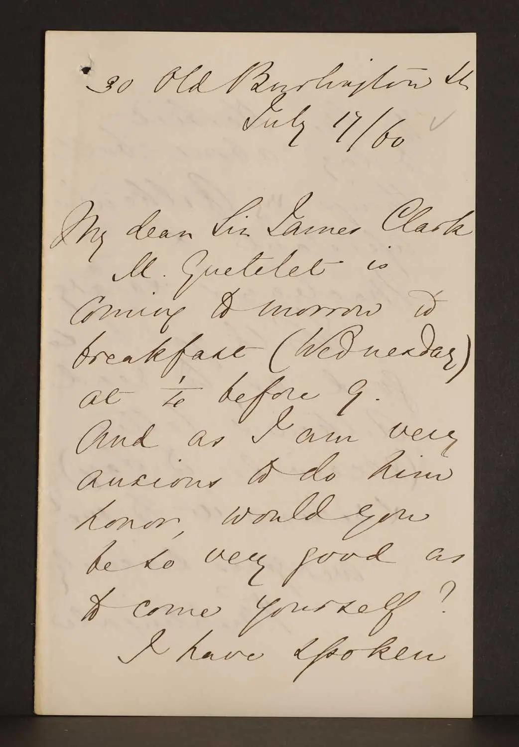 Florence NIGHTINGALE- Autograph Letter SIGNED (To Sir James Clark). 3 pages.